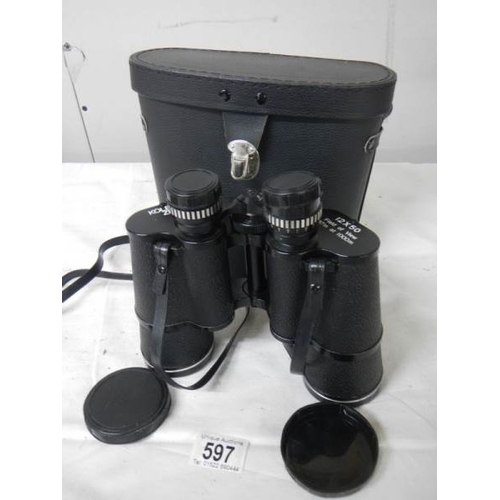 597 - A cased pair of Zeitz 12 x 50 field binoculars.