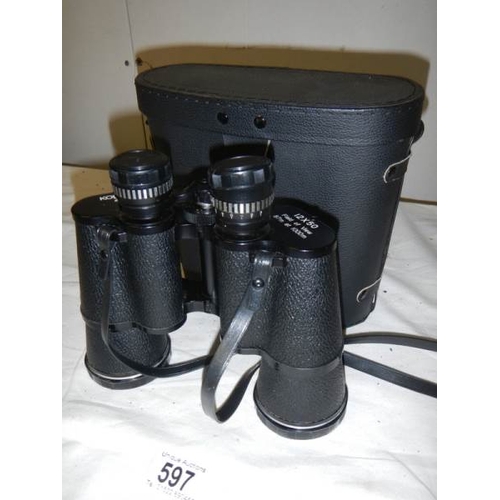 597 - A cased pair of Zeitz 12 x 50 field binoculars.