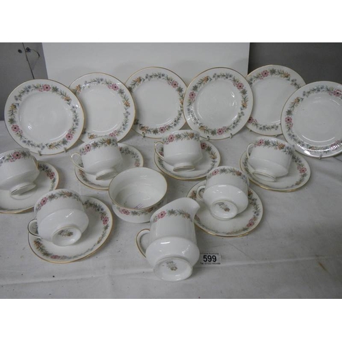 599 - 20 pieces of Paragon tea ware, no damage.