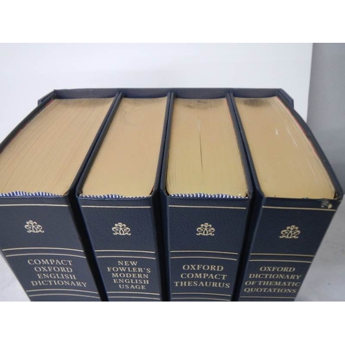 607 - A set of 4 gilded edge Oxford Dictionaries.