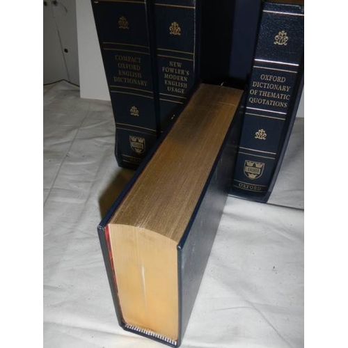 607 - A set of 4 gilded edge Oxford Dictionaries.