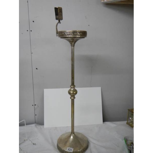 625 - A brass smokers stand.