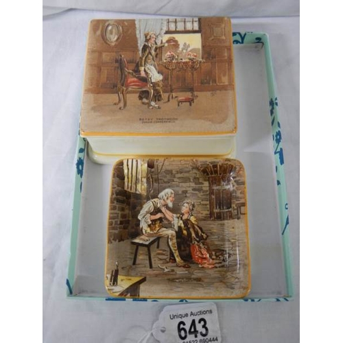 643 - 2 Newhall pottery items featuring Dicken's scenes.