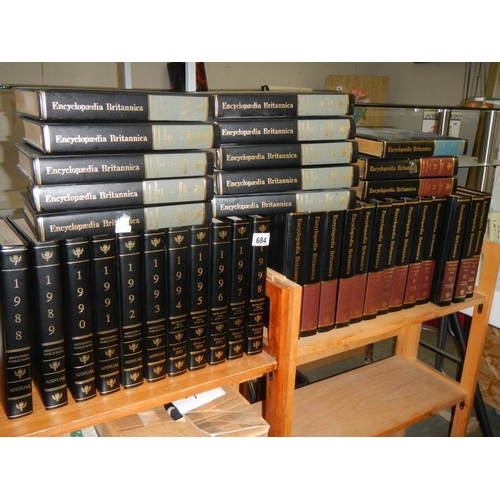 684 - 37 volumes of Encylopaedia Britannica.