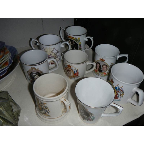 780 - A mixed lot of china and glass ware including commemorative.