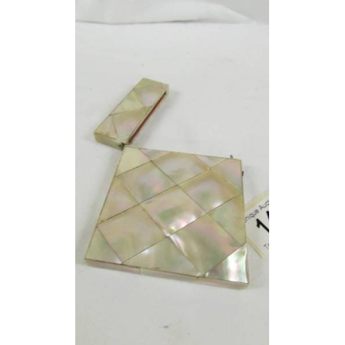 145 - 2 19th century mother of pearl card cases.