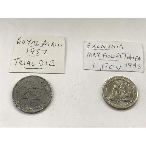 163 - A selection of old tokens, pennies and half pennies.