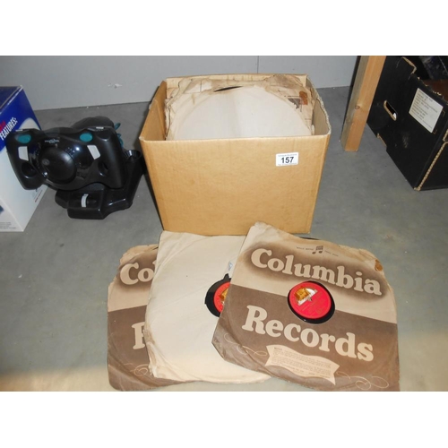 157 - A quantity of 78rpm records, including 18 x 7'' and 12 x 12''