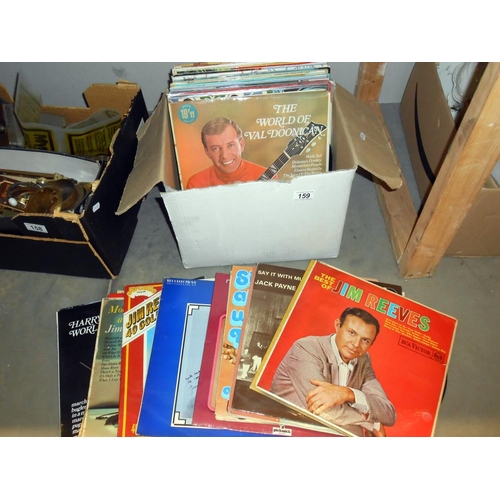 159 - A large lot of LP records, Jim Reeves, Glen Miller, Frank Sinatra, The Seekers etc.