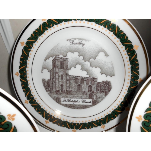 171 - A set of 6 collectors cabinet plates of Saxilby by the Canterbury collection. Set 12/75