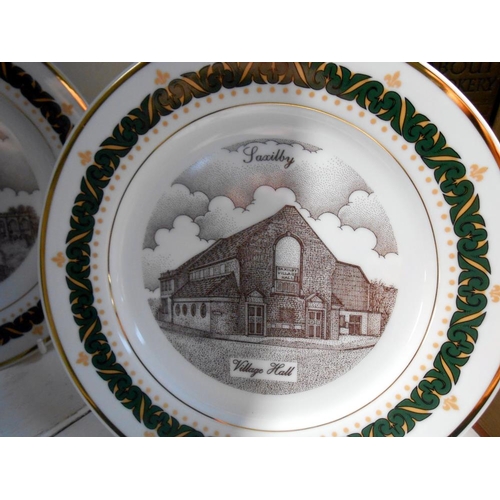 171 - A set of 6 collectors cabinet plates of Saxilby by the Canterbury collection. Set 12/75