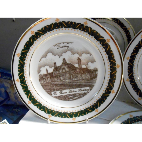 171 - A set of 6 collectors cabinet plates of Saxilby by the Canterbury collection. Set 12/75