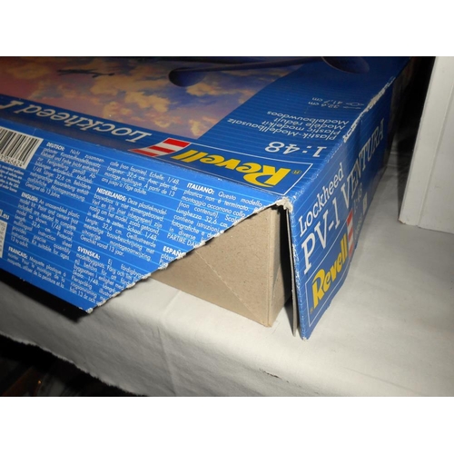 173 - 2 x Revell 1;48 Lockhead PV-1 Ventura model kits (boxed and still sealed in bags) boxes slight a/f