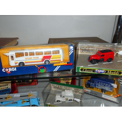 183 - A quantity of boxed Corgi and Matchbox diecast cars etc. Including unboxed Corgi lorry and a rubber ... 