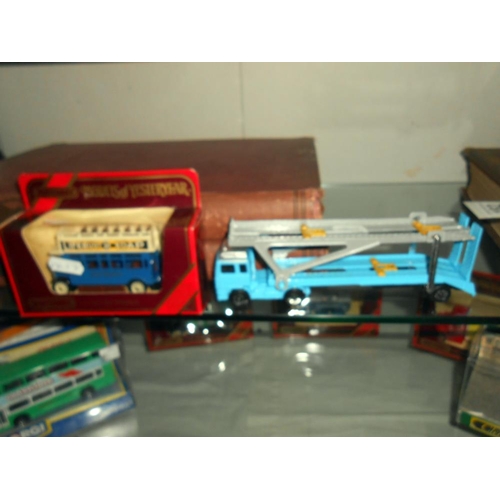 183 - A quantity of boxed Corgi and Matchbox diecast cars etc. Including unboxed Corgi lorry and a rubber ... 