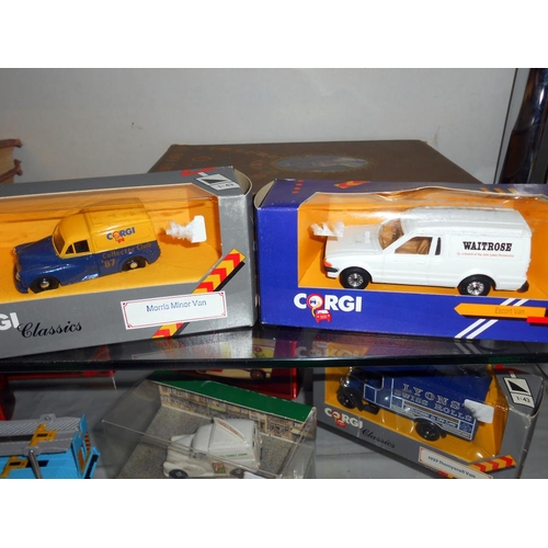 183 - A quantity of boxed Corgi and Matchbox diecast cars etc. Including unboxed Corgi lorry and a rubber ... 