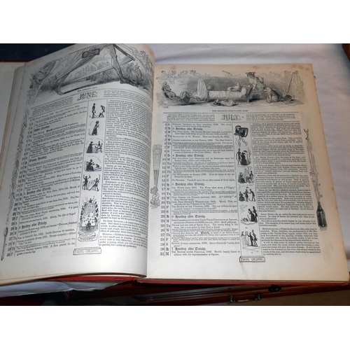 194 - 3 Punch related books including Punch Almanacs 1842-1861, Punch 1927 July-December and Punch picture... 