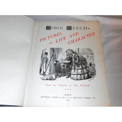 194 - 3 Punch related books including Punch Almanacs 1842-1861, Punch 1927 July-December and Punch picture... 