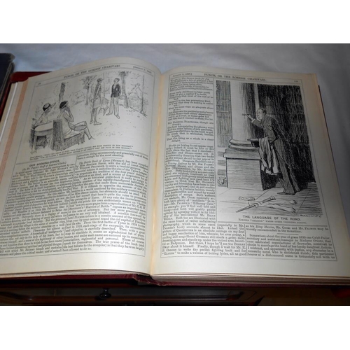 194 - 3 Punch related books including Punch Almanacs 1842-1861, Punch 1927 July-December and Punch picture... 