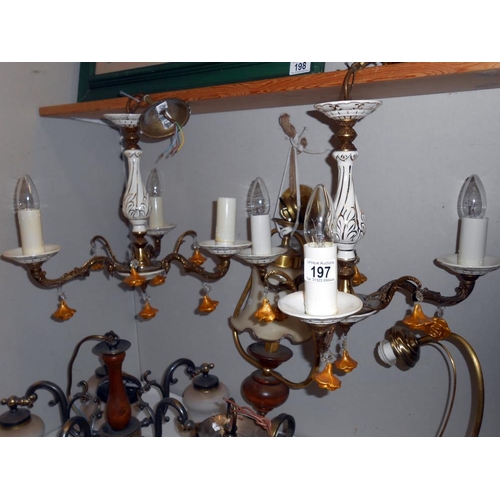 197 - 5 various retro ceiling lights - Collect only