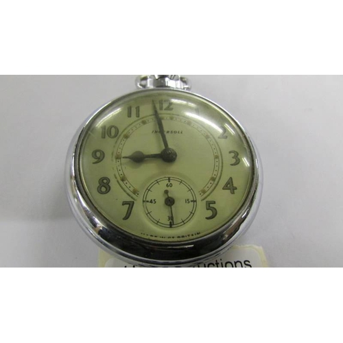 2039 - An open faced Ingersoll pocket watch.