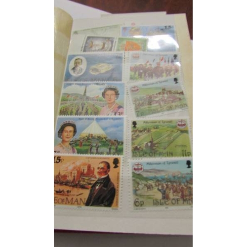 2158 - Approximately 70 unused and different Isle of Man stamps.