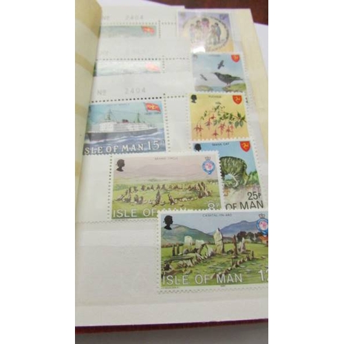 2158 - Approximately 70 unused and different Isle of Man stamps.