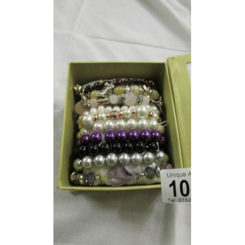 1046 - Ten assorted bracelets.