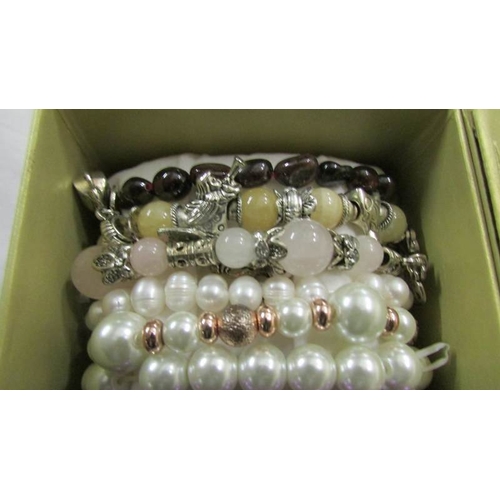 1046 - Ten assorted bracelets.