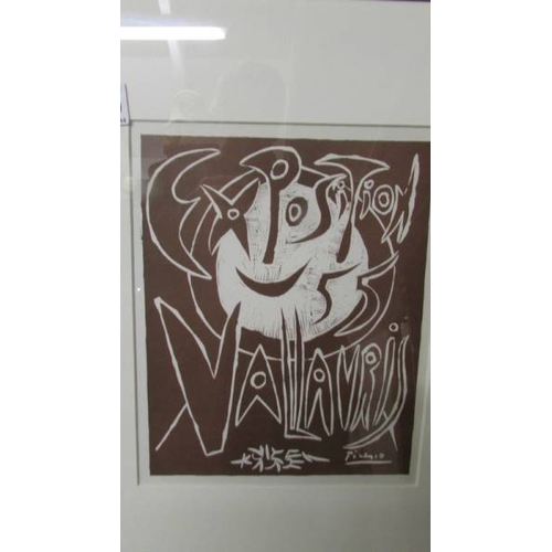 2309 - Pablo Picasso (1881-1973) Plair of plate signed lithographic prints Exposition de Vallauris 1955 pub... 