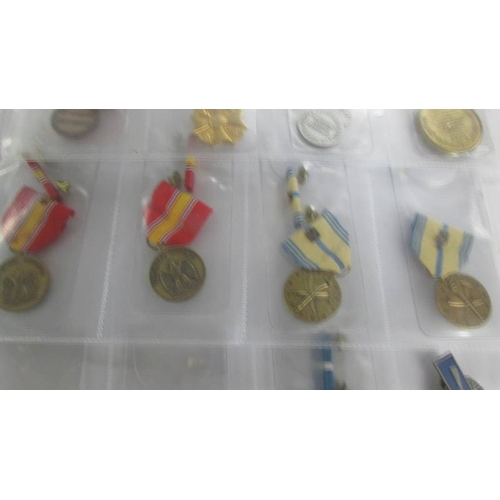 2162 - Approximately 20 military and other medals with ribbons, (mainly restrikes).