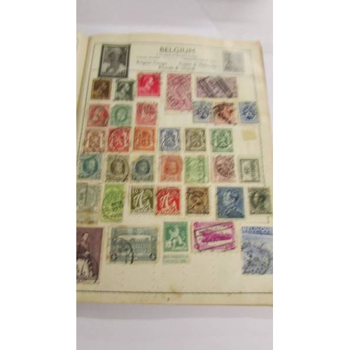 2164 - An album of German postage stamps and three other albums of stamps including Hong Kong, Tuvalu, USA,... 