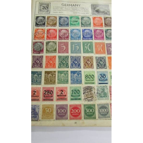 2164 - An album of German postage stamps and three other albums of stamps including Hong Kong, Tuvalu, USA,... 