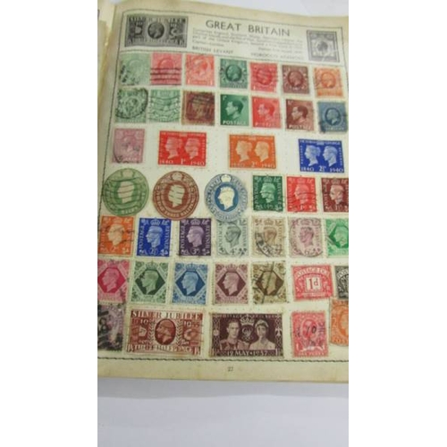 2164 - An album of German postage stamps and three other albums of stamps including Hong Kong, Tuvalu, USA,... 