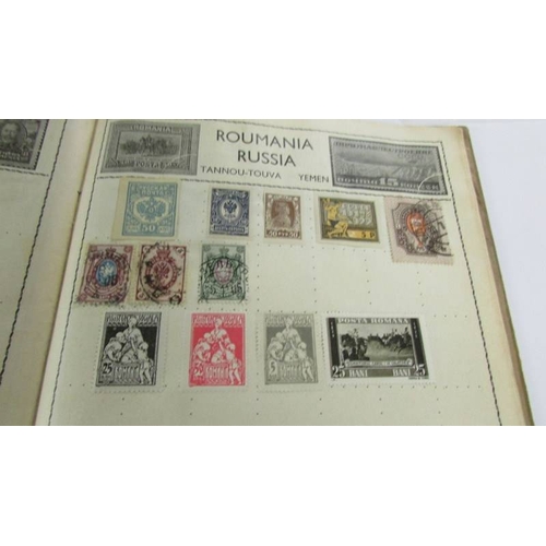 2164 - An album of German postage stamps and three other albums of stamps including Hong Kong, Tuvalu, USA,... 