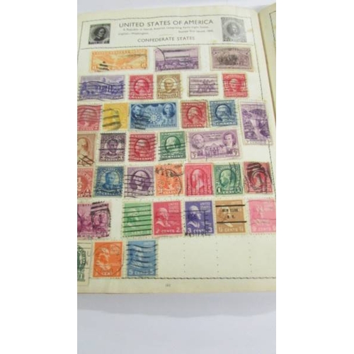 2164 - An album of German postage stamps and three other albums of stamps including Hong Kong, Tuvalu, USA,... 