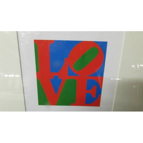 2308 - Robert Indiana (1928-2018) Print entitled 'Love' published in the Netherlands circa 1990's