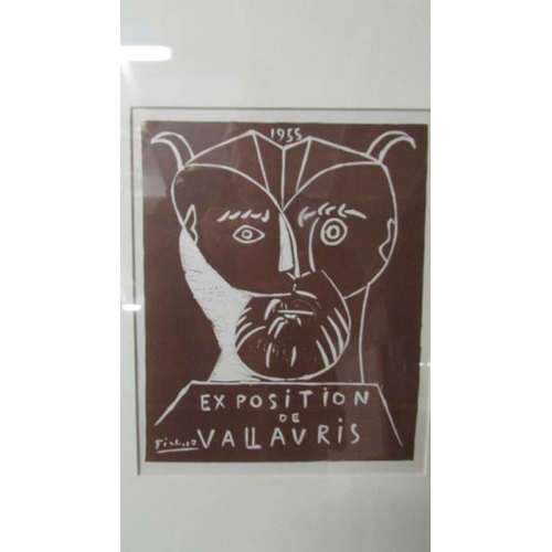 2309 - Pablo Picasso (1881-1973) Plair of plate signed lithographic prints Exposition de Vallauris 1955 pub... 