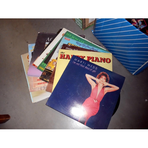 323 - A large selection of vinyl LP records, Max Jaffa, Gilbert O'Sullivan, Marti Webb, compilation LP's e... 