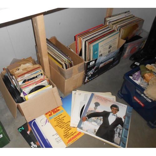 331 - 3 boxes of vinyl LP records including Johnny Mathis, classical etc. No condition reports as too many... 