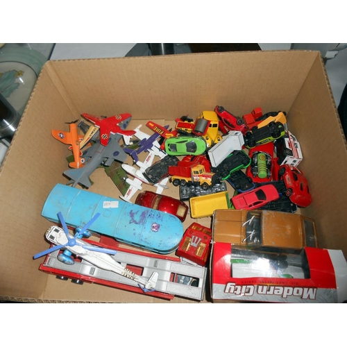 339 - A box playworn diecast cars etc including Matchbox