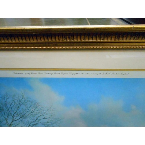 360 - A gilt framed and glazed print 'April Sunshine' by Victor Elford Size; 94cm x 82.5cm - collect only