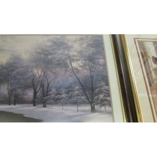 1080 - A framed winter scene.