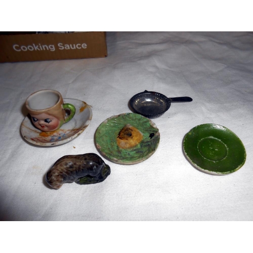 287 - A mix of small china items including Wade, Russian birds etc, a/f