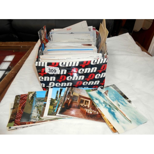 309 - A box of misc postcards