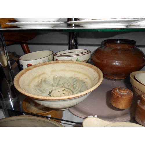 341 - A quantity of various pottery including Denby etc 2 items are a/f