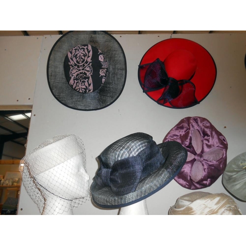 357 - A large quantity of ladies vintage hats, 13 in total, heads not included