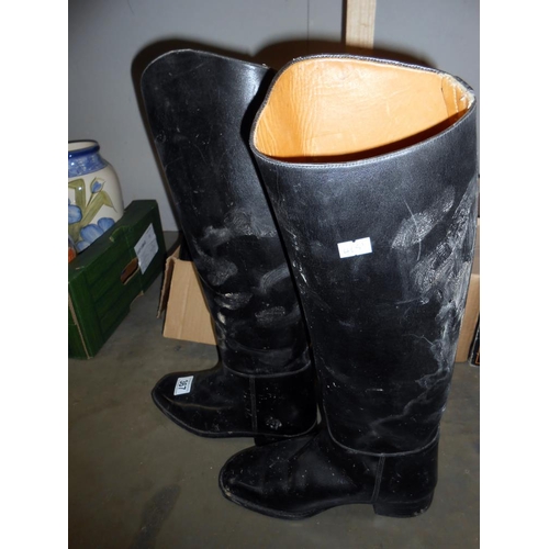 367 - A Pair of vintage riding boots, size unknown, Inside boots it says Rex, 38 LW and 10 87