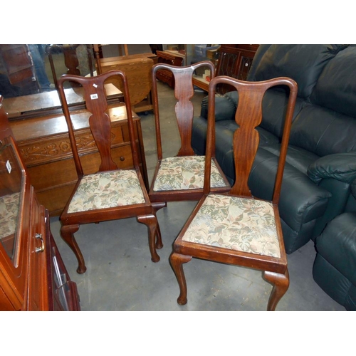 464 - A set of 4 Edwardian high back dining chairs