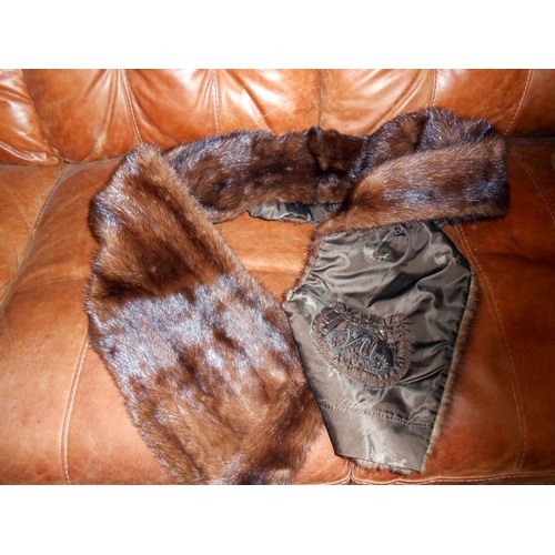 506 - A Revillon Freres London, Paris, New York fur stole and matching bag and 2 other stoles